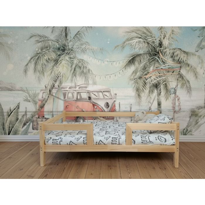 Piękne łóżko z barierkami - niska cena Piękne łóżko z barierkami - niska cena